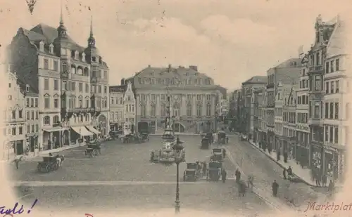 ALTE POSTKARTE GRUSS AUS BONN MARKTPLATZ 1897 postcard cpa Ansichtskarte AK