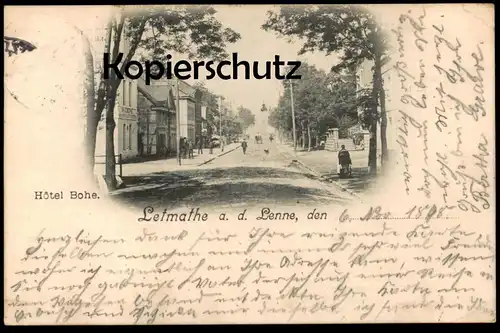 ALTE POSTKARTE LETMATHE AN DER LENNE HOTEL BOHE 1898 Iserlohn postcard cpa Ansichtskarte AK