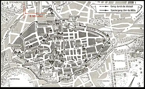 ÄLTERE KARTE GOSLAR GÄSTEHAUS GARNI ELISABETH MÖLLER SCHIEFERWEG STADTPLAN MAP Karte postcard cpa Ansichtskarte AK