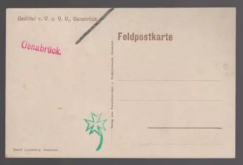 ALTE POSTKARTE RITTER EISERNES KREUZ 1. KLASSE AUS OSNABRÜCK 1914 - 1915 Militär Soldat postcard Ansichtskarte AK