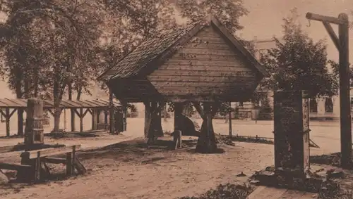 ALTE POSTKARTE GRUSS AUS ROSTOCK PARTIE AM ST. GEORG-PLATZ Ansichtskarte AK postcard cpa