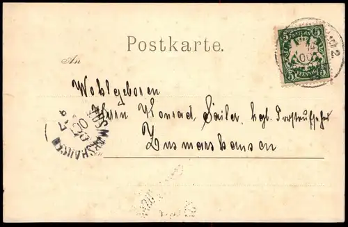 ALTE POSTKARTE GRUSS VOM RÖMERKESSEL FUCHSTAL 1898 BAYERN cpa Ansichtskarte postcard AK