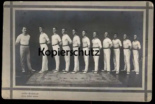 ALTE POSTKARTE AALEN TURNVEREIN TURNER TURNERRIEGE VERFASSER BESCHREIBT TURNVEREIN Gymnasts cpa Ansichtskarte postcard