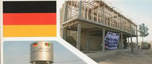 ÄLTERE FELDPOST POSTKARTE DEUTSCH-AFGHANISCHE FREUNDSCHAFT BUNDESWEHR AFGHANISTAN FLAGGE Ansichtskarte cpa AK postcard