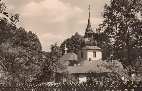 ÄLTERE POSTKARTE BERGISCH GLADBACH RÜCKANSICHT AUF DIE EVANGELISCHE KIRCHE church église Ansichtskarte cpa AK postcard