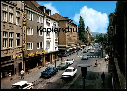 ÄLTERE POSTKARTE BERGISCH GLADBACH HAUPTSTRASSE OPEL GESCHÄFT MÜLLER WIPPERFÜRTH COMMERZBANK Ansichtskarte cpa postcard