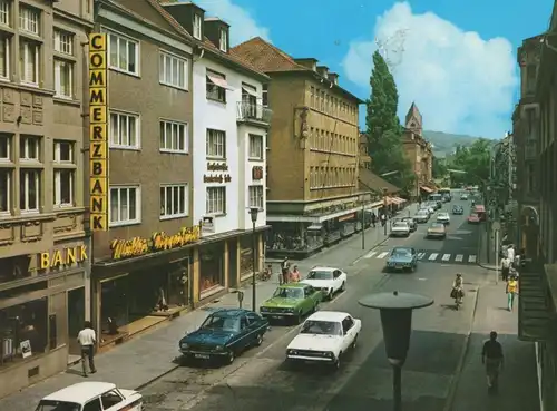 ÄLTERE POSTKARTE BERGISCH GLADBACH HAUPTSTRASSE OPEL GESCHÄFT MÜLLER WIPPERFÜRTH COMMERZBANK Ansichtskarte cpa postcard