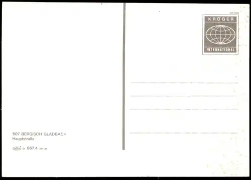 ÄLTERE POSTKARTE BERGISCH GLADBACH HAUPTSTRASSE OPEL GESCHÄFT MÜLLER WIPPERFÜRTH COMMERZBANK Ansichtskarte cpa postcard