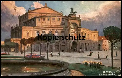 ALTE KÜNSTLER POSTKARTE DRESDEN KÖNIGLICHES OPERNHAUS THEO STROEFER'S STÄDTEANSICHTEN Oper Ansichtskarte cpa AK postcard