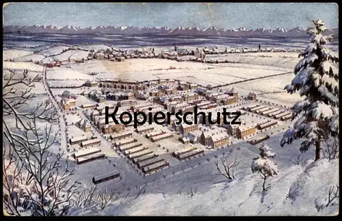 ALTE POSTKARTE TRUPPENÜBUNGSPLATZ HEUBERG BARACKENLAGER MIT STETTEN A. K. M. Winter hiver cpa AK Ansichtskarte postcard