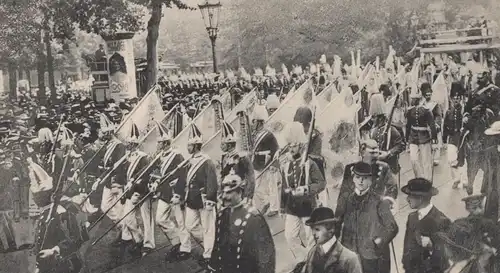 ALTE POSTKARTE BERLIN GRUSS VON DER PARADE FAHNEN-COMPAGNIE Militär military Soldaten postcard Ansichtskarte AK cpa