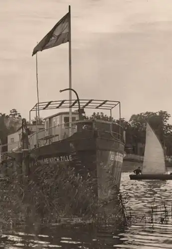 ALTE POSTKARTE BERLIN TEGELER SEE SCHWIMMENDE JUGENDHERBERGE HEINRICH ZILLE TEGEL postcard Ansichtskarte AK cpa