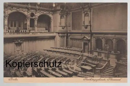 ALTE POSTKARTE BERLIN REICHSTAGSGEBÄUDE PLENARSAAL Plenum federal council postcard Ansichtskarte cpa AK