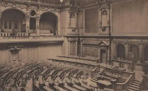 ALTE POSTKARTE BERLIN REICHSTAGSGEBÄUDE PLENARSAAL Plenum federal council postcard Ansichtskarte cpa AK