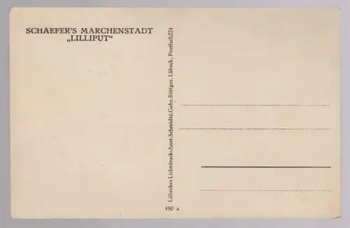ALTE POSTKARTE SCHAEFER'S MÄRCHENSTADT LILLIPUT Liliputaner lilliputian midget postcard Ansichtskarte cpa AK