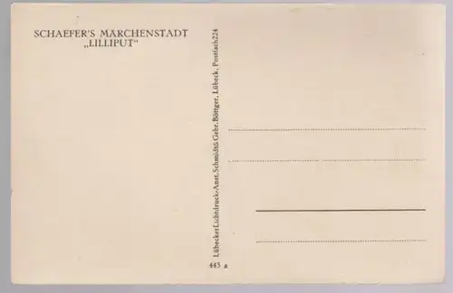 ALTE POSTKARTE SCHAEFER'S MÄRCHENSTADT LILLIPUT Liliputaner lilliputian midget postcard Ansichtskarte cpa AK