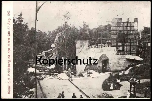 ALTE POSTKARTE RUINE SLOT HEIDELBERG STORM VAN 27.08.1912 STURM SCHLOSS-RUINE Nijmegen postcard Ansichtskarte AK cpa