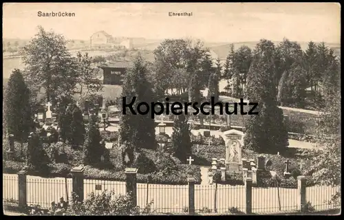 ALTE POSTKARTE SAARBRÜCKEN EHRENTHAL EHRENTAL Friedhof cementery cimetière postcard Ansichtskarte AK cpa