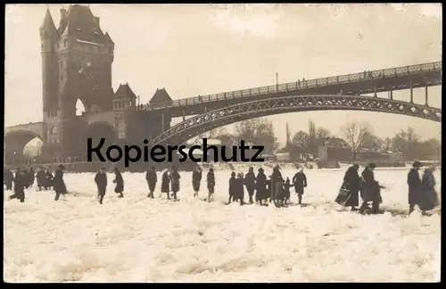ALTE POSTKARTE WORMS NIBELUNGENTURM ZUGEFRORENER RHEIN WINTER 1929 frozen Rhine Rhin gelé postcard Ansichtskarte AK cpa