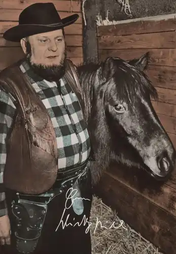 ÄLTERE POSTKARTE RANCH ZUM WIESGEN WHISKY BILL FORSBACH BEI KÖLN Rösrath Pferd horse postcard Ansichtskarte Cowboy AK