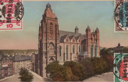 ALTE POSTKARTE WETZLAR DOM FRANKATUR DEUTSCHE NATIONALVERSAMMLUNG 1919 Briefmarke Briefmarken postcard Ansichtskarte cpa