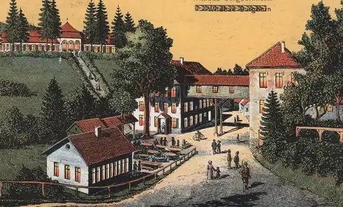 ALTE LITHO POSTKARTE WILDBAD BURGBERNHEIM EUGEN FELLE Isny Aurora Druckfehler postcard Ansichtskarte AK cpa