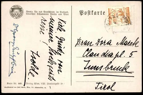 ALTE KÜNSTLER POSTKARTE SEMMERING AUSBLICK VOM HOTEL ERZHERZOG JOHANN postcard Ansichtskarte AK cpa