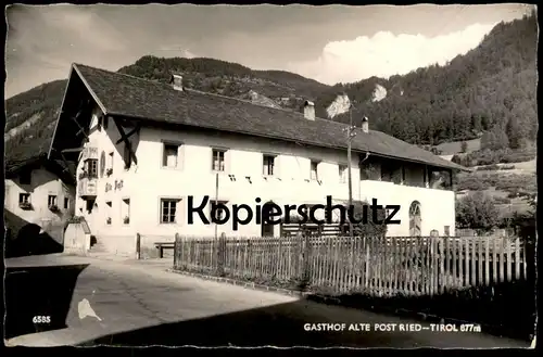 ALTE POSTKARTE GASTHOF ALTE POST RIED OBERINNTAL TIROL 877 METER postcard Ansichtskarte AK cpa