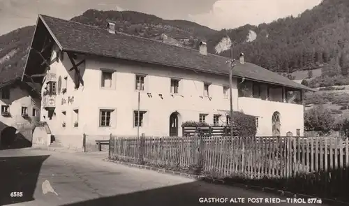 ALTE POSTKARTE GASTHOF ALTE POST RIED OBERINNTAL TIROL 877 METER postcard Ansichtskarte AK cpa