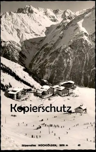 ÄLTERE POSTKARTE SKIPARADIES HOCHSÖLDEN 2070 M Ski skiing postcard Ansichtskarte AK cpa