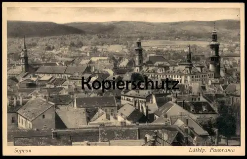 ALTE POSTKARTE SOPRON LÁTKÉP PANORAMA Hungary Ungarn AK cpa postcard Ansichtskarte