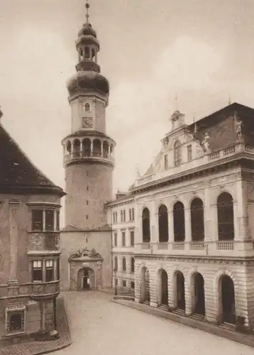 ALTE POSTKARTE SOPRON VÁROSTORONY A HÜSÉG-KAPUVAL STADTTURM MIT TOR DER TREUE Turm tower tour Hungary Ungarn AK cpa