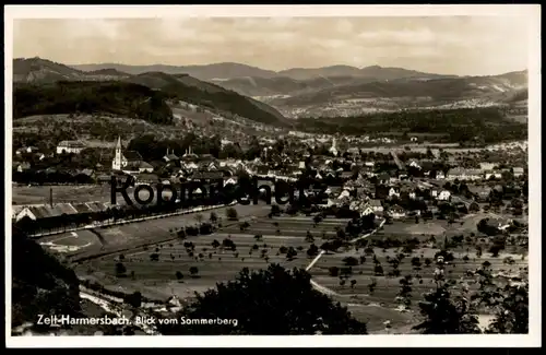 ALTE POSTKARTE ZELL-HARMERSBACH BLICK VOM SOMMERBERG Biberach postcard AK cpa Ansichtskarte