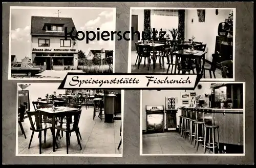 ALTE POSTKARTE SPEISEGASTSTÄTTE FISCHENICH KÖLN PORZ WESTHOVEN KÖLNER STRASSE SPIELAUTOMAT JUKEBOX ? Automat