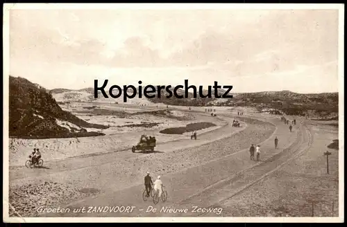 ALTE POSTKARTE GROETEN UIT ZANDVOORT DE NIEUWE ZEEWEG postcard AK cpa Ansichtskarte