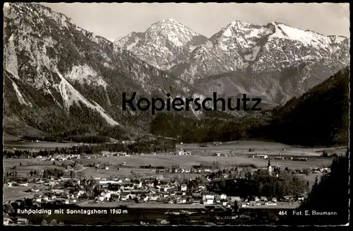 ÄLTERE POSTKARTE RUHPOLDING MIT SONNTAGSHORN 1960 METER PANORAMA cpa postcard AK Ansichtskarte