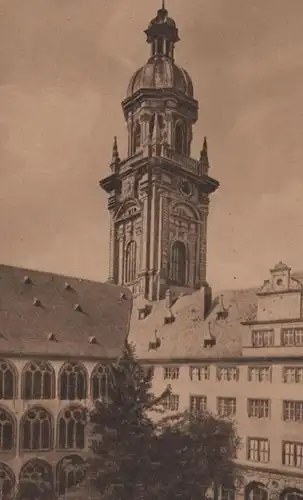 ALTE POSTKARTE WÜRZBURG ALTE UNIVERSITÄT MIT NEUBAUKIRCHTURM Kirche university université postcard cpa AK Ansichtskarte