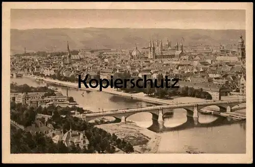 ALTE POSTKARTE WÜRZBURG TOTALE VOM KÄPPELE AUS PANORAMA STEMPEL SCHÖNLEBER BRATWURSTHERZLE postcard cpa AK Ansichtskarte