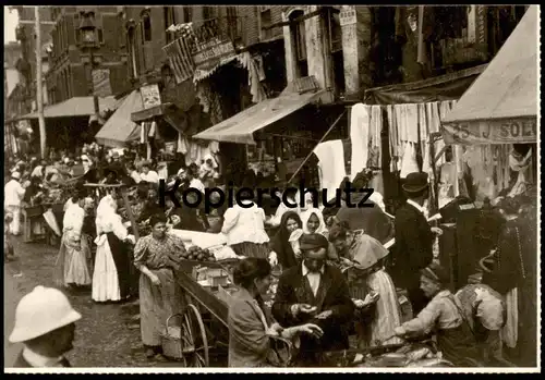 ÄLTERE REPRO POSTKARTE HESTER ST. 1898 COURTESY OF THE MUSEUM OF THE CITY OF NEW YORK Markt market marché AK postcard