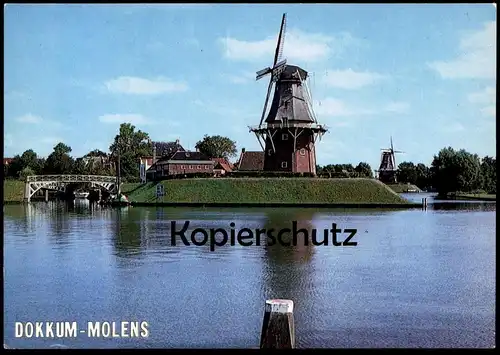 ÄLTERE POSTKARTE DOKKUM-MOLENS MOLEN Windmühle Mühle windmill mill postcard Ansichtskarte cpa AK