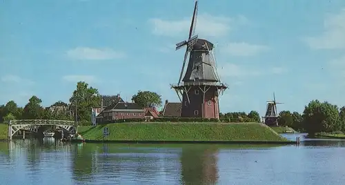 ÄLTERE POSTKARTE DOKKUM-MOLENS MOLEN Windmühle Mühle windmill mill postcard Ansichtskarte cpa AK