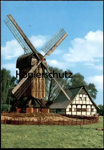 ÄLTERE POSTKARTE MÜNSTER I. WESTF. BOCKWINDMÜHLE UND MÜHLENHAUS windmill molen Windmühle postcard Ansichtskarte cpa AK