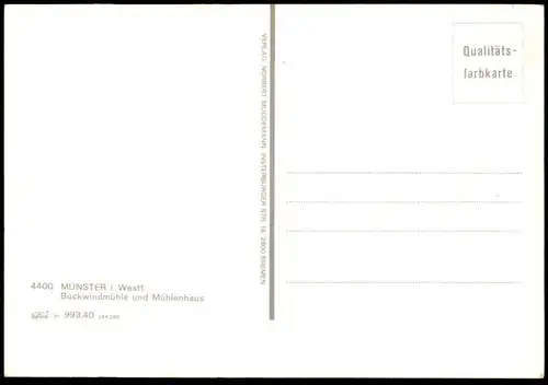 ÄLTERE POSTKARTE MÜNSTER I. WESTF. BOCKWINDMÜHLE UND MÜHLENHAUS windmill molen Windmühle postcard Ansichtskarte cpa AK