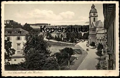 ALTE POSTKARTE BAD SCHWALBACH AM KURHAUS 1936 PANORAMA postcard Ansichtskarte AK cpa