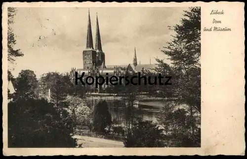 ALTE POSTKARTE LÜBECK DOM UND MUSEUM 1936 postcard Ansichtskarte AK cpa