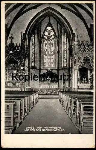 ALTE POSTKARTE GRUSS VOM ROCHUSBERG INNERES DER ROCHUSKAPELLE Bingen Kapelle postcard Ansichtskarte AK cpa