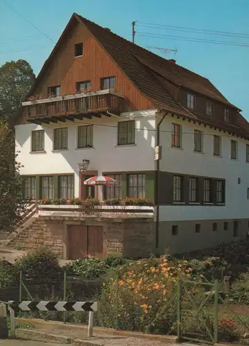 ÄLTERE POSTKARTE GASTHOF PENSION LINDE WÄLDE IM SCHWARZWALD FAMILIE PFAU Lossburg Bluna postcard Ansichtskarte AK cpa