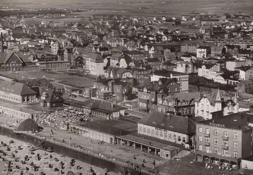 ÄLTERE POSTKARTE NORDSEEHEILBAD WESTERLAND SYLT KURPROMENADE FLIEGERAUFNAHME LUFTBILD Totalansicht postcard AK cpa