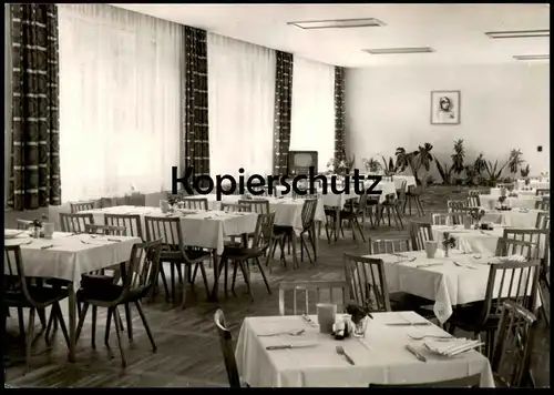 ALTE POSTKARTE WAREN MÜRITZ ELDENHOLZ ERHOLUNGSHEIM DES FDGB Fernseher TV postcard Ansichtskarte AK cpa
