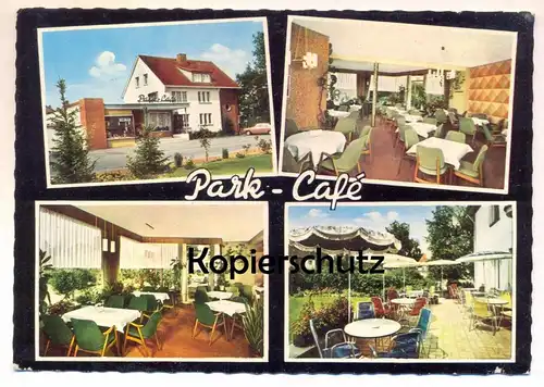 ÄLTERE POSTKARTE BAD WALDLIESBORN PARK-CAFÉ RAINER SCHRIMPF LIPPSTADT postcard Ansichtskarte cpa AK